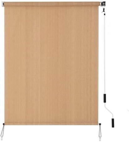 SMONTER Outdoor Sunshade Roller Shade 4'W x 8'H, Exterior Cordless Roll Up by SMONTER