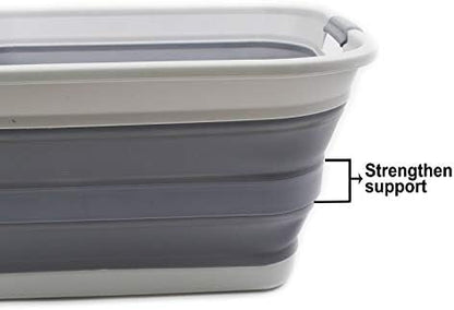SAMMART 42L Collapsible Plastic Laundry Basket-Foldable Pop Up Storage - Image 5