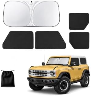 6PCS Car Window Shades for Ford Bronco 2020-2025, Full Set Windshield Side Rear by Unknown