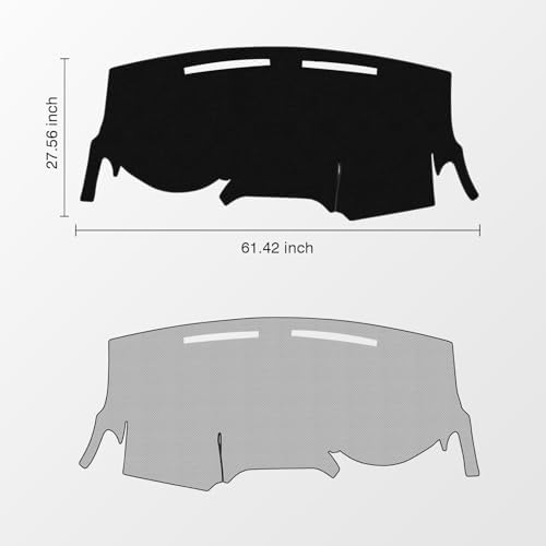 KUST Black Dash Cover for Dodge Grand Caravan 2011-2020/Chrysler Town & Country - Image 2