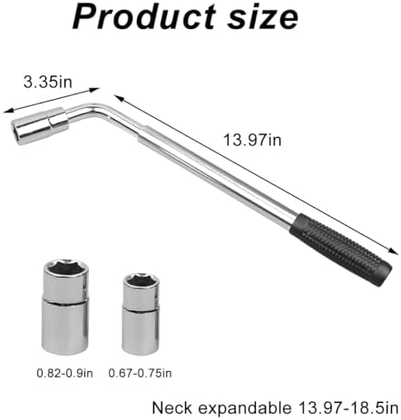 Car Telescoping Lug Wrench, Extendable 4 Way Vehicle Wheel Brace Removal Tool - Image 2