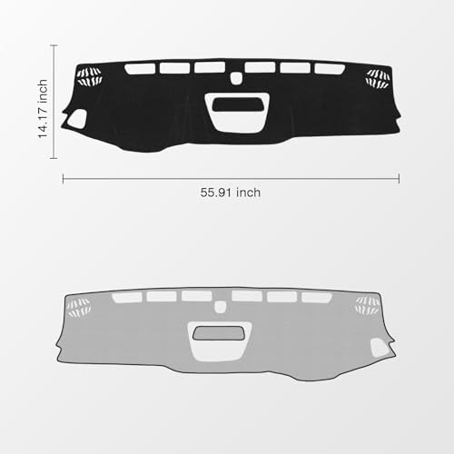 KUST Black Dash Cover for Chevy Chevrolet Colorado 2015-2021 2022 Left Hand - Image 2