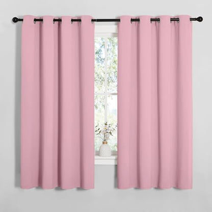 NICETOWN Bedroom Blackout Curtain Panels 1 Pair 55 by 68-inch Crystal Pink by NICETOWN
