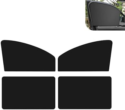 4PCS Car Side Window Sun Shades, Magnetic Foldable Car Front and Rear Side by Unknown
