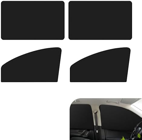 4PCS Car Window Shades with Magnets, Strong Blackout Front Rear Side Window by Unknown