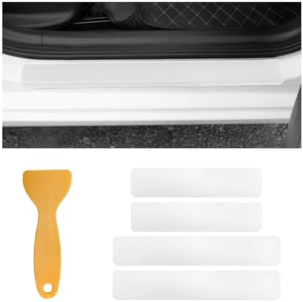 Ohleats 4 PCS Car Door Sill Protectors, Anti Scratch Carbon Fiber Auto by Ohleats