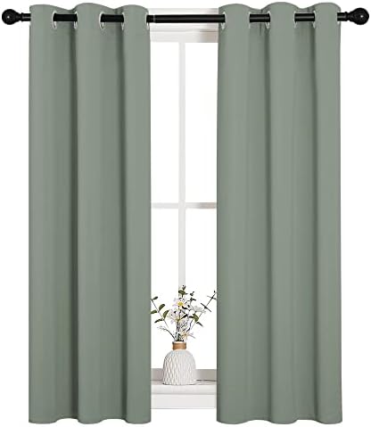 NICETOWN Bedroom Curtain Panels Blackout Draperies, 1 Pair, 29 by 40 inches - Image 2