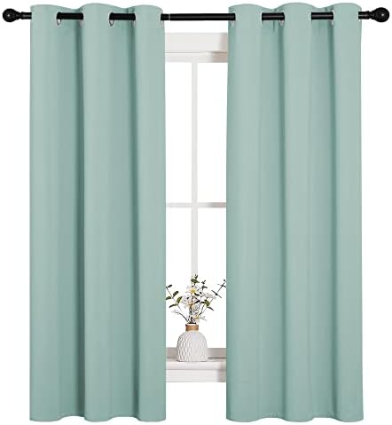 NICETOWN Kitchen Curtain Panels Blackout, 1 Pair, 34 by 63-inch - Image 2