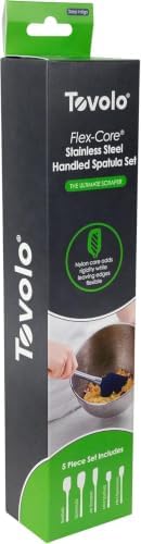 Tovolo Stainless Steel Handled Silicone Spatula Set of 5 Deep Indigo, - Image 4