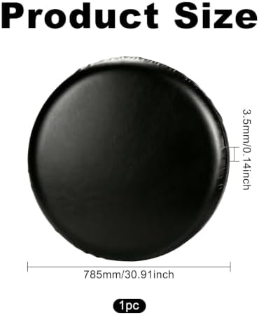 GLOBLELAND 30-32 inch Black Spare Tire Cover - Image 2