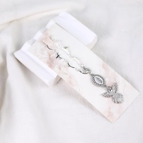 Virgin Mary Angel Tassel Car Charm, Rear View Mirror Pendant - Image 4