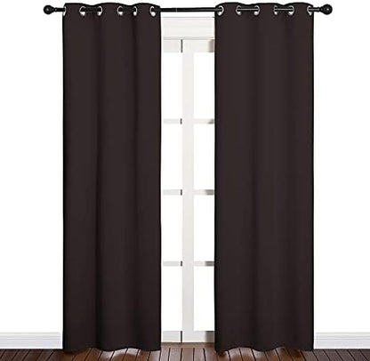 NICETOWN Thermal Curtains, 2 Panels, 34 x 84-inch, Toffee Brown by NICETOWN