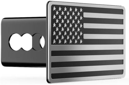 Heavy American Flag Metal Trailer Hitch Covers - Image 2