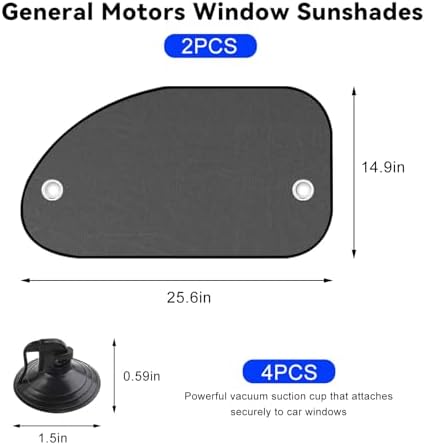 2 PCS Universal Car Window Shade, UV Rays Protection Automotive Sun Shades - Image 2