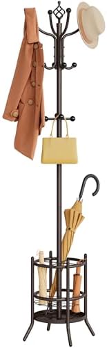 Tajsoon Coat Rack with Umbrella Stand, Coat Tree With 16 Hooks by Tajsoon