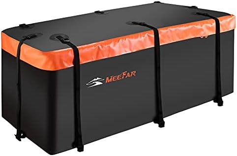 Hitch Mount Cargo Carrier Bag 100% Waterproof 19.7 Cubic Feet Luggage Rack by MeeFar
