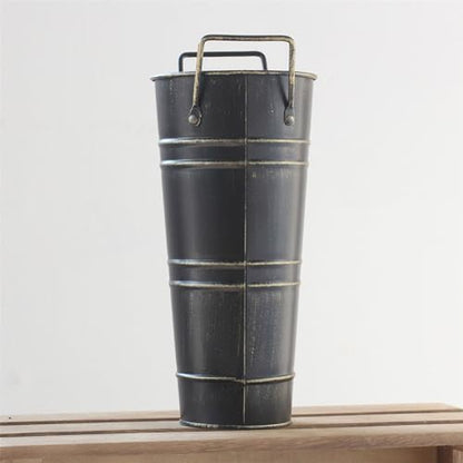 Metal Flower Storage Bucket Vintage Stand Holder - Image 7