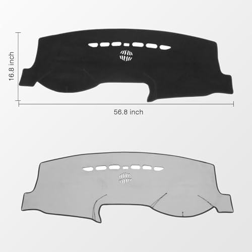 KUST Black Dash Cover for 2013-2020 Ford Fusion Non-Slip Dashboard Cover - Image 3