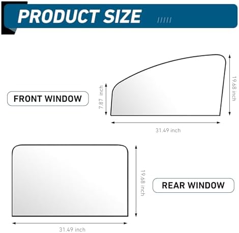 4 PCS Car Side Window Sun Shades, Sun Protection & Heat Blocking Shade - Image 2
