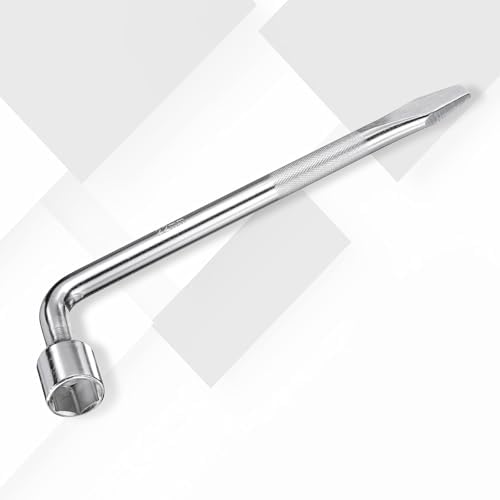 HARFINGTON Car Spare Tire Lug Wrench 22mm Carbon Steel l Type Slotted End - Image 3