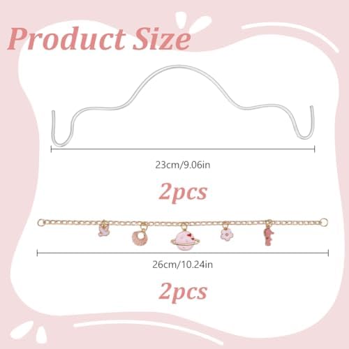 2pcs Car Hanging Ornaments Cute Alloy Planet Flower Pendants - Image 2