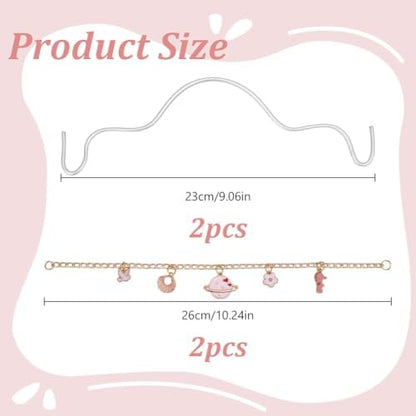 2pcs Car Hanging Ornaments Cute Alloy Planet Flower Pendants - Image 2