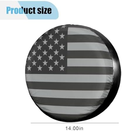 Spare Tire Cover for RV Trailer, 14 Inch Dustproof Leather Wheel Cover for Tire - Image 2