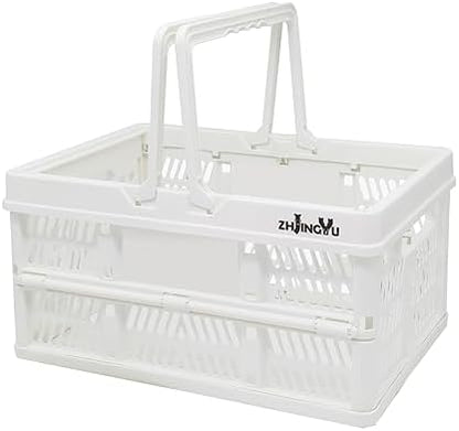 Plastic crates for storage, plastic baskets for organizing, 14.96x9.84x7.87" by ZHJINGYU