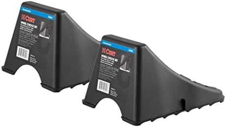 CURT 22800 Black Plastic Wheel Chocks by CURT