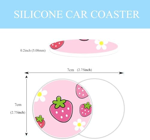 Cute Strawberry Steering Wheel Cover Anti-Slip and Practical 14.5-15 Inch - Image 3