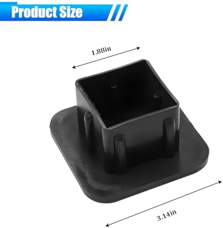 Trailer Hitch Cover, 2 Inch Square Silicone Dust Proof Towing Tube Plug Insert - Image 2