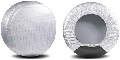 Set of 2 Tire Covers, Waterproof Aluminum Film Tire Sun Protectors, by Amfor