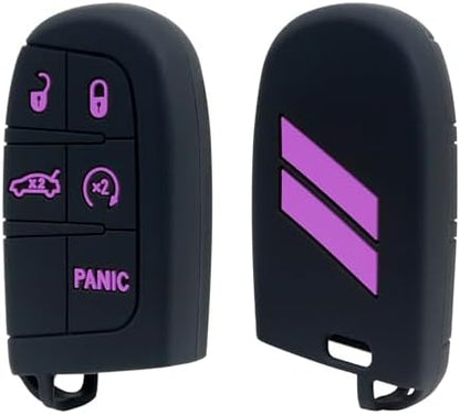 Key Fob Cover for Dodge Accessories 5 Button Key Fob Case by REMOCH