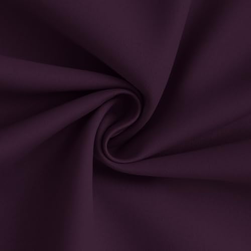 Yakamok Dark Purple 100% Blackout Curtains 84 Inches Long 50" Wide 2 Panels - Image 3