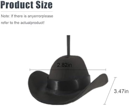 ZIMISI Western Cowboy Hat Car Hanging Ornament, Mini Cowgirl Hat Car Rear View - Image 2