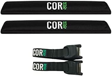COR Surf Aero Roof Rack Pads, No-Scratch Tie Down Straps, 19in Wide 10ft by CORSurf