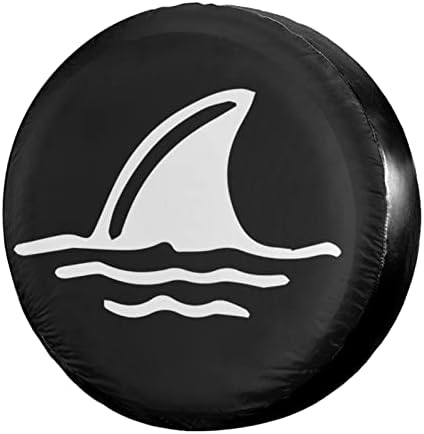 Shark Fin in Water Spare Tire Cover Dust-Proof Wheel Tire Cover Fit Trailer by Foruidea