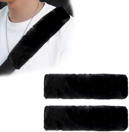 2 PCS Seat Belt Shoulder Pads, Soft Fluffy Plush Seat Belt Shoulder Strap Covers by Unknown