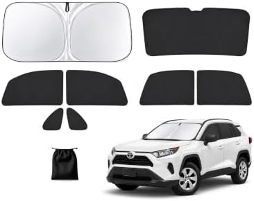 9PCS Car Window Shades for Toyota RAV4 2019-2025, Full Set Windshield Side Rear by Unknown