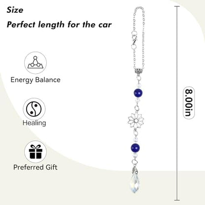 Car Rear View Mirror Accessories Dasiy Car Hanging Ornament, Beaded Crystal - Image 4