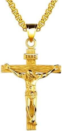 Cross Charm for Car Rearview Mirror Pendant Men Crucifix Necklace Car Hanging by LeapoFaith