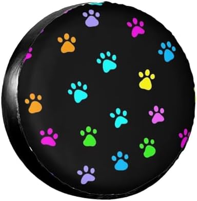 Cute Dog Paw Spare Tire Cover for Rv SUV Trailer Truck Camper, Waterproof Wheel by TZBVTAU