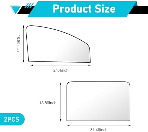 4 PCS Car Side Window Sun Shades, Heat & Sun Blocking Insulation Shade - Image 2