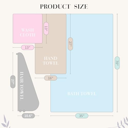 35X70 Inches Extra Large Bath Towels Sets of 4-Piece Bathroom Towel Set - Image 6
