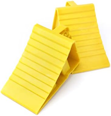QWORK RV Wheel Chocks, 4 Pack Heavy Duty Car RV Tire Chocks Camper Chocks - Image 2