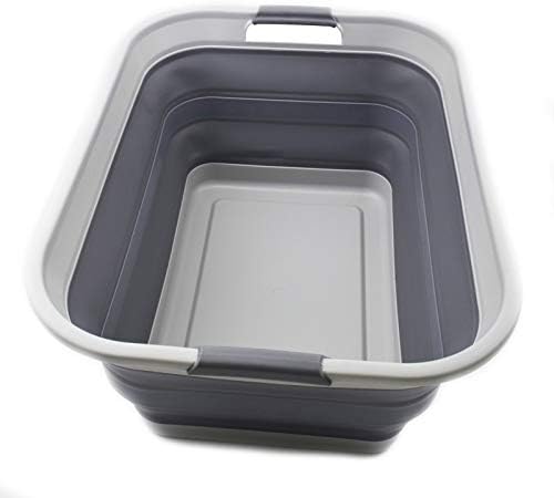 SAMMART 42L Collapsible Plastic Laundry Basket-Foldable Pop Up Storage by SAMMART