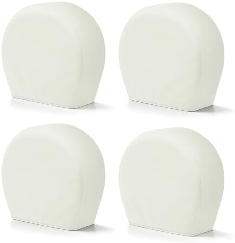 Explore Land Tire Covers 4 Pack Fit Tire Diameters 35-38.75 inch, Off White by ExploreLand