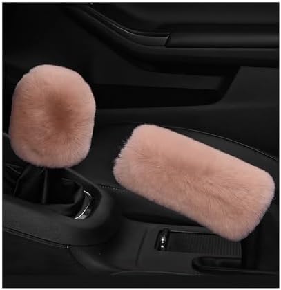 2PCS Fluffy Car Gear Shift Knob Cover & Handbrake Cover, Furry Auto Hand Brake by Unknown