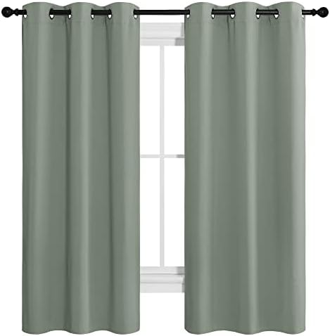 NICETOWN Sage Green Room Darkening Curtains, 42 x 68-inch - Image 2