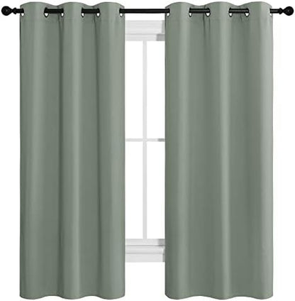 NICETOWN Sage Green Room Darkening Curtains, 42 x 68-inch - Image 2